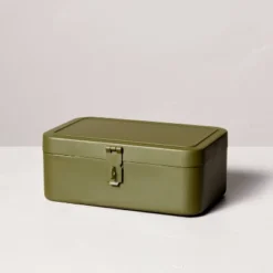 Decorative Metal Storage Box Green - Hearth & Hand™ With Magnolia -Hearth & Hand With Magnolia GUEST 13e14cf7 86df 4e7f 83b8 96fe6613459c