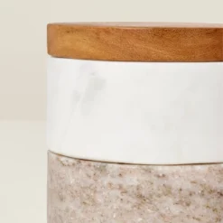 3pc Marble Stacking Salt & Pepper Cellar White/Warm Gray - Hearth & Hand™ With Magnolia 7 3pc Marble Stacking Salt & Pepper Cellar White/Warm Gray - Hearth & Hand™ With Magnolia -Hearth & Hand With Magnolia GUEST 1511b512 a04d 4638 8b56 b59f269aa4b2