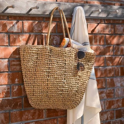 Natural Woven Market Bag - Hearth & Hand™ With Magnolia 5 Natural Woven Market Bag - Hearth & Hand™ With Magnolia - Image 3