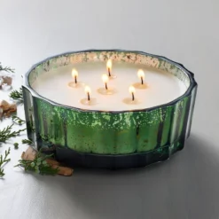 Mercury Glass Fireside Spruce Jar Christmas Candle Green 32oz - Hearth & Hand⢠With Magnolia