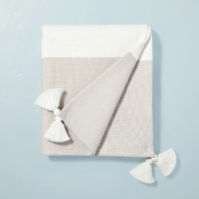 Tasseled Color Block Woven Throw Blanket - Hearth & Hand™ With Magnolia 9 Tasseled Color Block Woven Throw Blanket - Hearth & Hand™ With Magnolia - Image 7