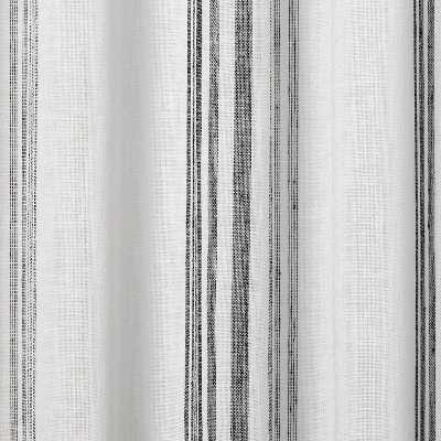 Vertical Stripe Curtain Sheer Gray/Cream - Hearth & Hand™ With Magnolia 6 Vertical Stripe Curtain Sheer Gray/Cream - Hearth & Hand™ With Magnolia - Image 4