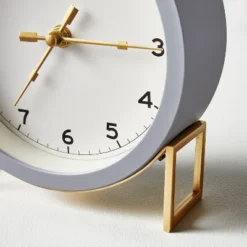 Round Decorative Tabletop Clock - Gray/Brass - Hearth & Hand™ With Magnolia 7 Round Decorative Tabletop Clock - Gray/Brass - Hearth & Hand™ With Magnolia -Hearth & Hand With Magnolia GUEST 4ba99be4 ddf9 4ffe bc0a 2bd14c6dcd79