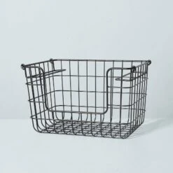 Stacking Wire Storage Basket Matte Black - Hearth & Hand™ With Magnolia -Hearth & Hand With Magnolia GUEST 51760ad1 4cd5 42e5 ad63 e77e3d305d6d