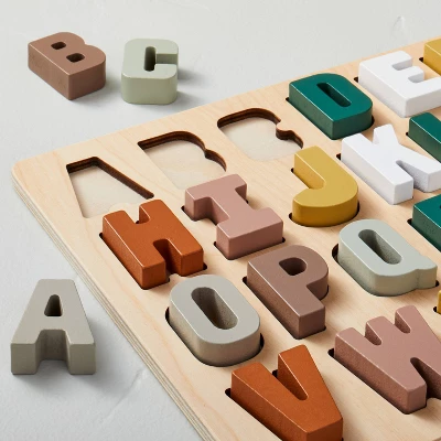 Toy Alphabet Peg Puzzle - 28pc - Hearth & Hand™ With Magnolia 4 Toy Alphabet Peg Puzzle - 28pc - Hearth & Hand™ With Magnolia - Image 2