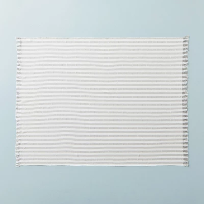 Clipped Stripe Dobby Throw Blanket - Hearth & Hand™ With Magnolia 4 Clipped Stripe Dobby Throw Blanket - Hearth & Hand™ With Magnolia - Image 2