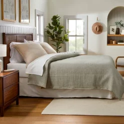 Microstripe Matelassé Coverlet - Hearth & Hand™ With Magnolia 7 Microstripe Matelassé Coverlet - Hearth & Hand™ With Magnolia -Hearth & Hand With Magnolia GUEST 5b91dd5e 99a7 4ba8 840e 26e86a998f37 1