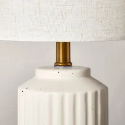 Fluted Ceramic Table Lamp Cream (Includes LED Light Bulb) - Hearth & Hand™ With Magnolia -Hearth & Hand With Magnolia GUEST 68a1d6df 8d6b 4e93 8aa2 642fd3c5d97d