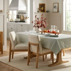 Textured Stripe Rectangular Woven Tablecloth Sage Green - Hearth & Hand⢠With Magnolia