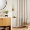 Stitched Grid Lines Woven Shower Curtain Light Brown/Cream - Hearth & Hand™ With Magnolia 1 Stitched Grid Lines Woven Shower Curtain Light Brown/Cream - Hearth & Hand™ With Magnolia -Hearth & Hand With Magnolia GUEST 7353122c 3586 456c b9df 4030f2addf2b