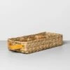 3 Compartment Woven Tank Tray With Leather Handles Beige - Hearth & Hand™ With Magnolia -Hearth & Hand With Magnolia GUEST 8c2d4e55 811d 458e 87af a93405b01f99