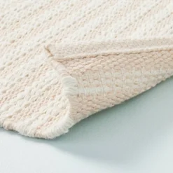 Textured Stripe Indoor/Outdoor Woven Area Rug Beige/Cream - Hearth & Hand™ With Magnolia -Hearth & Hand With Magnolia GUEST 925d7728 e4f3 4810 930a a2a2166b743a