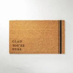 Glad You're Here Coir Doormat Tan/Black - Hearth & Hand™ With Magnolia -Hearth & Hand With Magnolia GUEST 9d97dd76 0e01 4045 8d97 41d7d05c60bb