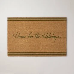 Home For The Holidays Coir Christmas Doormat Tan/Evergreen - Hearth & Hand™ With Magnolia -Hearth & Hand With Magnolia GUEST 9e509adc f297 45c1 9bfc 1446110a5518