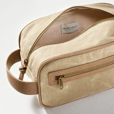 Canvas Travel Toiletry Bag Khaki - Hearth & Hand™ With Magnolia 3 Canvas Travel Toiletry Bag Khaki - Hearth & Hand™ With Magnolia - Image 2