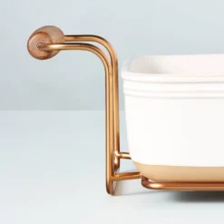 4.25qt Oven-to-Table Stoneware Baking Dish With Cradle Carrier Cream/Clay - Hearth & Hand™ With Magnolia -Hearth & Hand With Magnolia GUEST a6a6fc4c f8f3 4913 a404 ef592b5d98a2