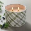 Plaid Ceramic Cypress & Pine Jar Christmas Candle Light Green 11oz - Hearth & Hand™ With Magnolia -Hearth & Hand With Magnolia GUEST ac4eca5c 6473 444e 83b2 bee3d9bea8ab