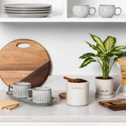 37oz Stoneware Coffee Canister With Wood Lid & Scoop Cream/Brown - Hearth & Hand™ With Magnolia 7 37oz Stoneware Coffee Canister With Wood Lid & Scoop Cream/Brown - Hearth & Hand™ With Magnolia -Hearth & Hand With Magnolia GUEST aef29b16 7bbe 4830 b428 8f782b26876d