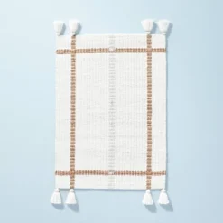 Bold Cross Stripes Tassel Rug Cream/Tan - Hearth & Hand™ With Magnolia 13 Bold Cross Stripes Tassel Rug Cream/Tan - Hearth & Hand™ With Magnolia -Hearth & Hand With Magnolia GUEST c1d78612 915a 4d72 a0f1 114937d7c517