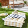 Bold Stripe Indoor/Outdoor French Floor Cushion Gold/Cream - Hearth & Hand™ With Magnolia -Hearth & Hand With Magnolia GUEST c3362cf9 ed6a 4866 a741 36c34f07b859