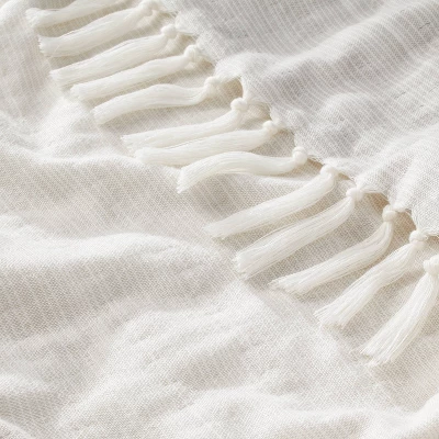 Faded Pin Stripe Gauze-Woven Throw Blanket - Hearth & Hand™ With Magnolia 5 Faded Pin Stripe Gauze-Woven Throw Blanket - Hearth & Hand™ With Magnolia - Image 3