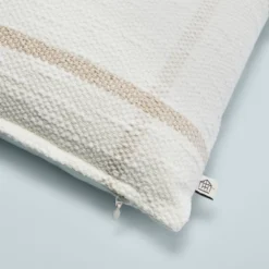 12"x30" Open Grid Lines Lumbar Throw Pillow Cream/Taupe - Hearth & Hand™ With Magnolia 7 12"x30" Open Grid Lines Lumbar Throw Pillow Cream/Taupe - Hearth & Hand™ With Magnolia -Hearth & Hand With Magnolia GUEST cca4d0e7 7a26 469b 8704 00e59eb960cf