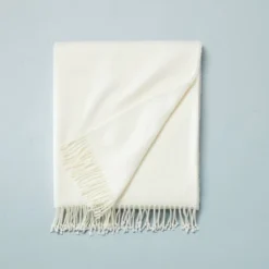 Solid Hemstitch With Fringe Throw Blanket - Hearth & Hand™ With Magnolia -Hearth & Hand With Magnolia GUEST d514af1b 5e17 4899 b34d c457ac7ff1f0