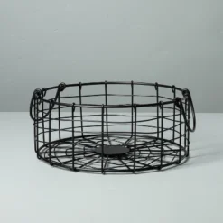 Round Wire Storage Basket With Handles Black - Hearth & Hand™ With Magnolia 11 Round Wire Storage Basket With Handles Black - Hearth & Hand™ With Magnolia -Hearth & Hand With Magnolia GUEST db906be6 c2aa 4ee5 bb74 a0cff421c0e0