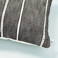 14"x20" Stripe Pattern Throw Pillow Dark Gray/White/Beige - Hearth & Hand™ With Magnolia 7 14"x20" Stripe Pattern Throw Pillow Dark Gray/White/Beige - Hearth & Hand™ With Magnolia -Hearth & Hand With Magnolia GUEST e819688e 4515 4fa6 b119 160e181100f4