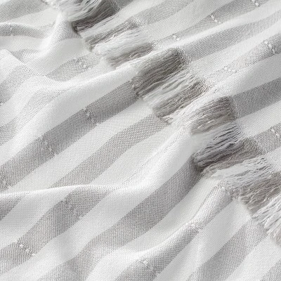 Clipped Stripe Dobby Throw Blanket - Hearth & Hand™ With Magnolia 5 Clipped Stripe Dobby Throw Blanket - Hearth & Hand™ With Magnolia - Image 3