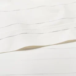 Cotton Percale Thin Stripe Sheet Set Sour Cream/Railroad Gray - Hearth & Hand⢠With Magnolia