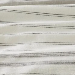 Alternating Pinstripe Duvet & Sham Set Gray/Cream - Hearth & Hand™ With Magnolia